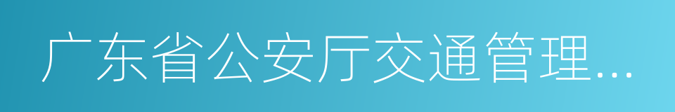 广东省公安厅交通管理局政务服务网的同义词