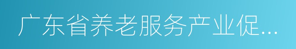 广东省养老服务产业促进会的同义词