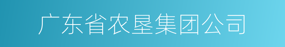 广东省农垦集团公司的同义词