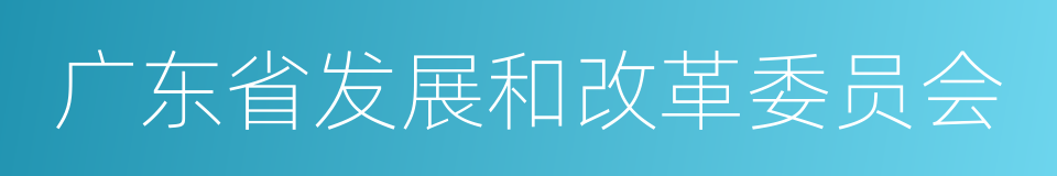 广东省发展和改革委员会的同义词