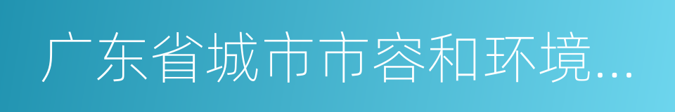 广东省城市市容和环境卫生管理条例的同义词