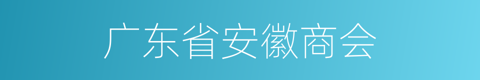 广东省安徽商会的同义词