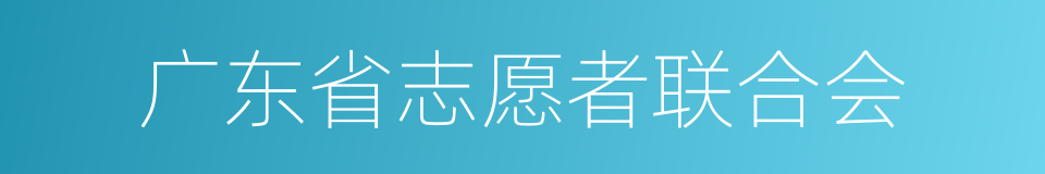 广东省志愿者联合会的同义词