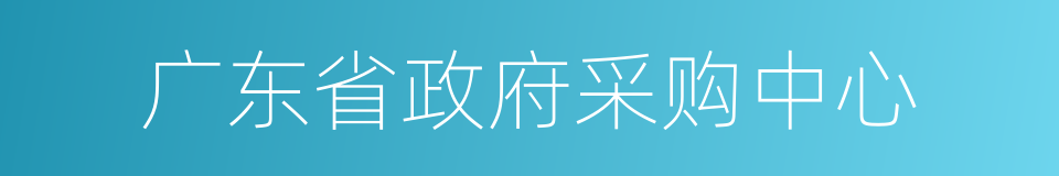 广东省政府采购中心的同义词