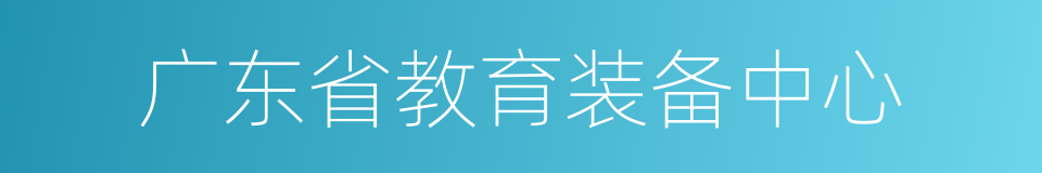 广东省教育装备中心的同义词