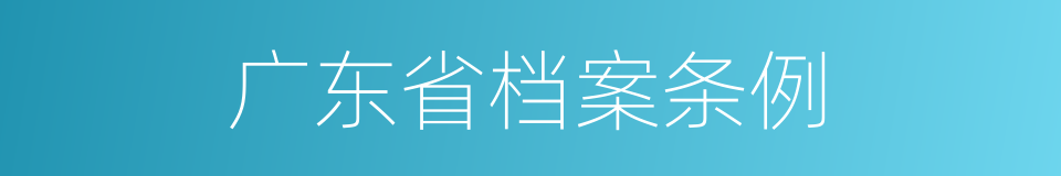 广东省档案条例的同义词