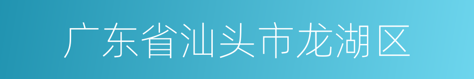 广东省汕头市龙湖区的同义词