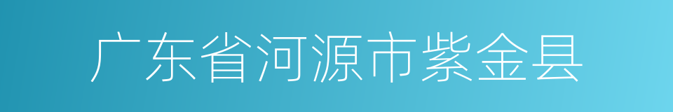 广东省河源市紫金县的同义词