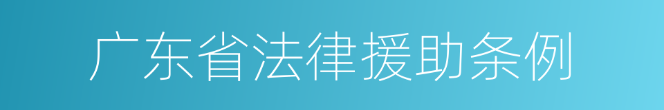 广东省法律援助条例的同义词