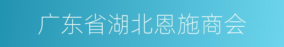 广东省湖北恩施商会的同义词