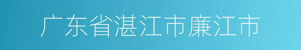 广东省湛江市廉江市的同义词