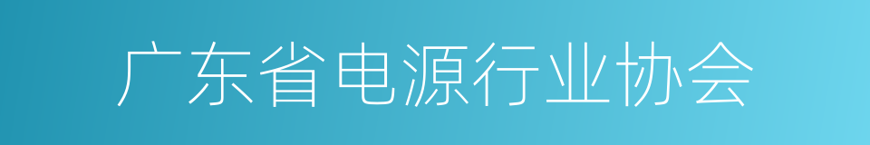 广东省电源行业协会的同义词