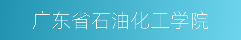 广东省石油化工学院的同义词