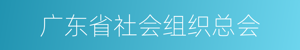 广东省社会组织总会的同义词