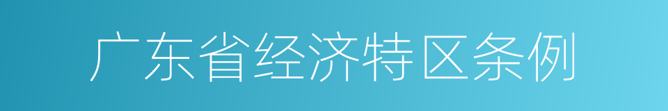 广东省经济特区条例的同义词