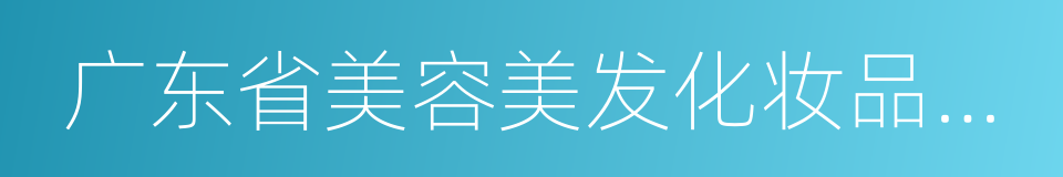 广东省美容美发化妆品行业协会的同义词