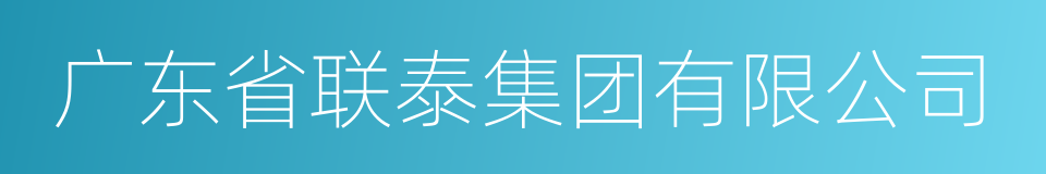 广东省联泰集团有限公司的同义词