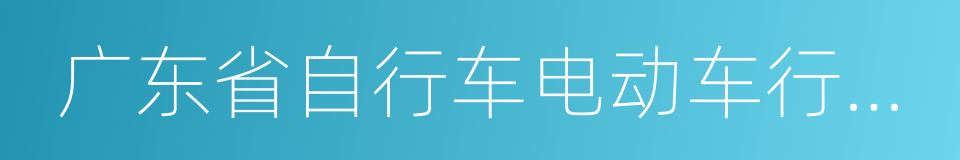 广东省自行车电动车行业协会的同义词