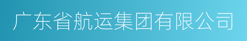 广东省航运集团有限公司的同义词