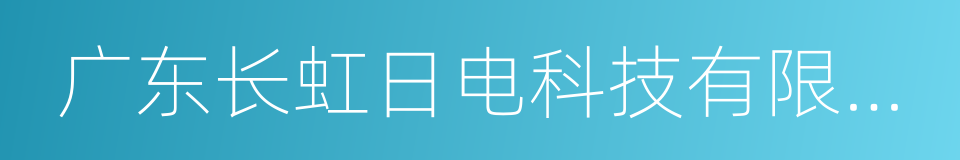 广东长虹日电科技有限公司的同义词