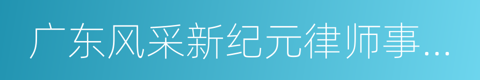 广东风采新纪元律师事务所的同义词