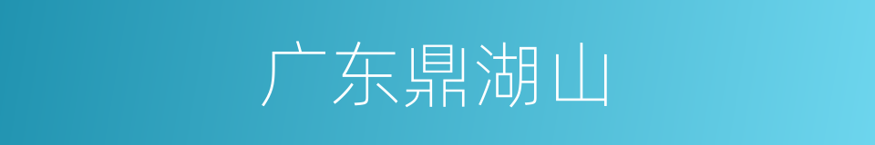 广东鼎湖山的同义词