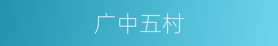 广中五村的同义词