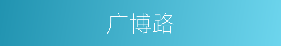 广博路的同义词