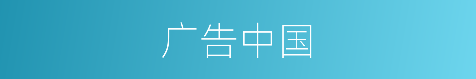 广告中国的同义词