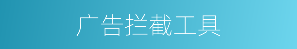 广告拦截工具的同义词
