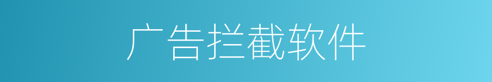 广告拦截软件的同义词