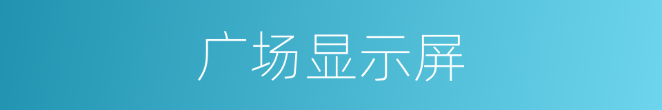 广场显示屏的同义词