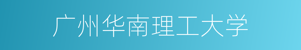 广州华南理工大学的同义词