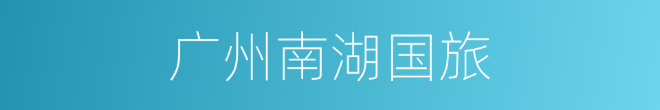 广州南湖国旅的同义词
