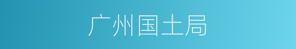 广州国土局的同义词