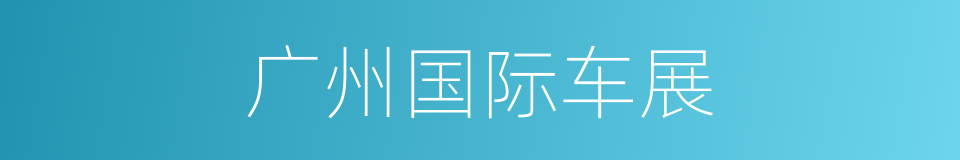 广州国际车展的同义词