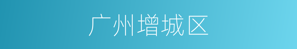 广州增城区的同义词