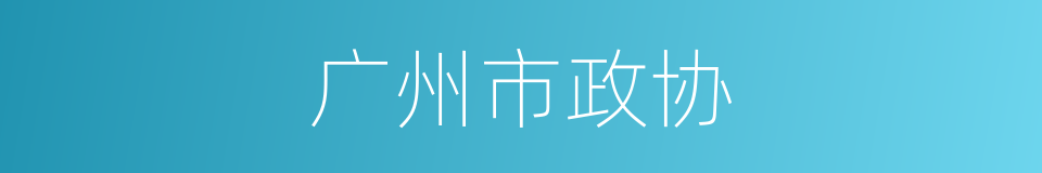 广州市政协的同义词