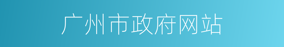 广州市政府网站的同义词