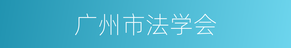 广州市法学会的同义词