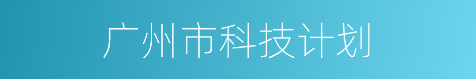 广州市科技计划的同义词