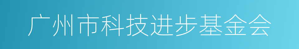 广州市科技进步基金会的同义词