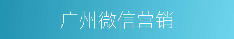 广州微信营销的同义词
