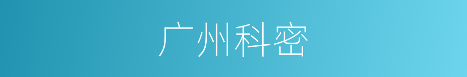 广州科密的同义词