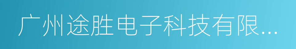 广州途胜电子科技有限公司的同义词