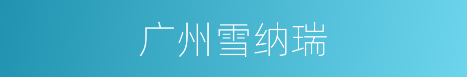 广州雪纳瑞的同义词