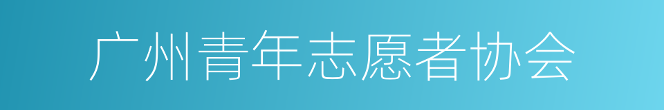广州青年志愿者协会的同义词