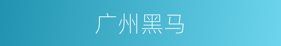 广州黑马的同义词