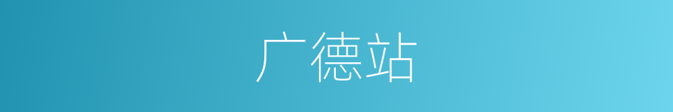 广德站的同义词