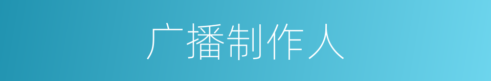广播制作人的同义词